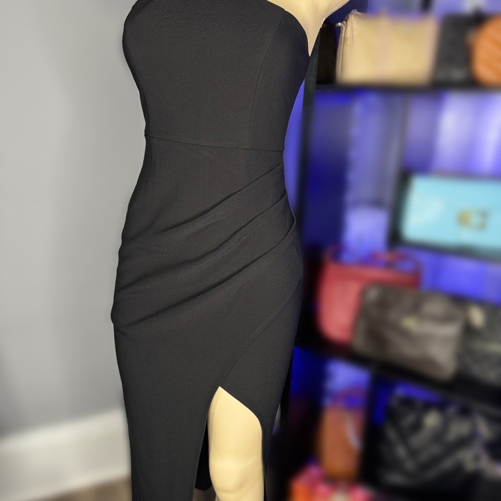 Petal & Pup Black Strapless Dress